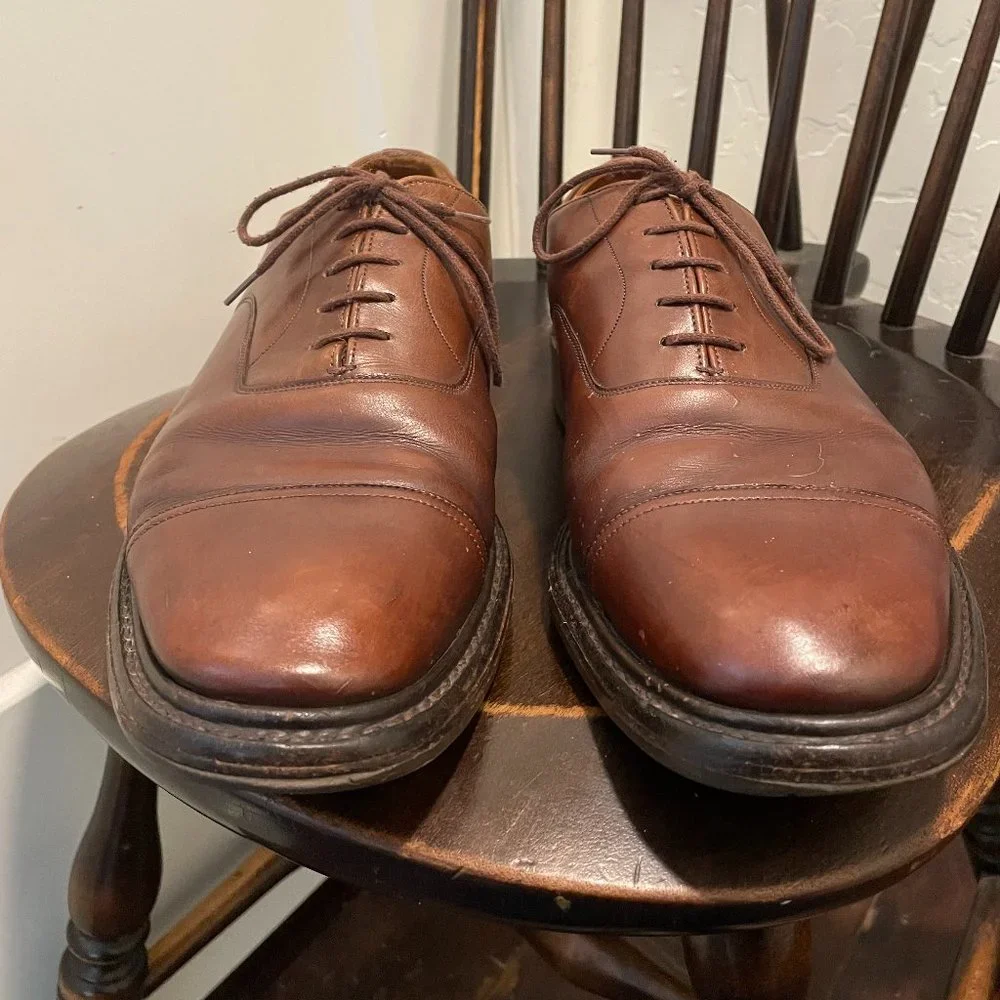 Church's Brown Leather Cap-Toe Oxfords